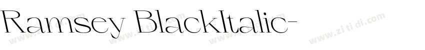 Ramsey BlackItalic字体转换
